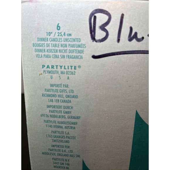 Partylite Royal Blue 10 Inch Dinner Candles Set of 6 P0764– New Open Box - Picture 6 of 6